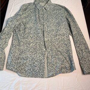 Lululemon Athletica Green Patterned Dress Shirt